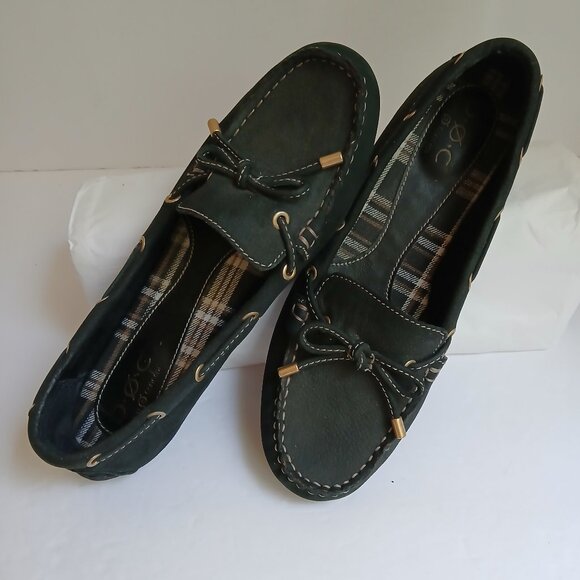 B.O.C. by Born Concept 'Holland' Black Suede Driving Moccasins Sz 8M - Picture 1 of 11